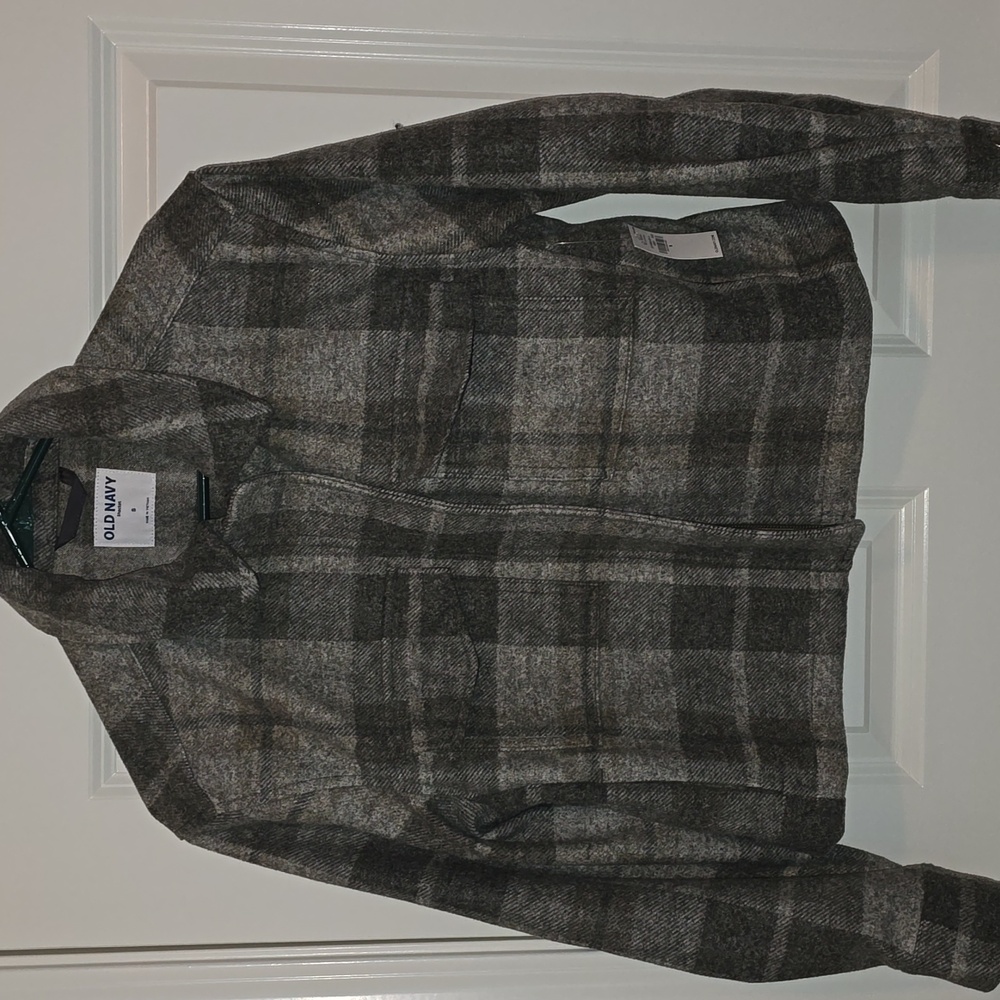 Relaxed Plaid Shirt Jacket NWT